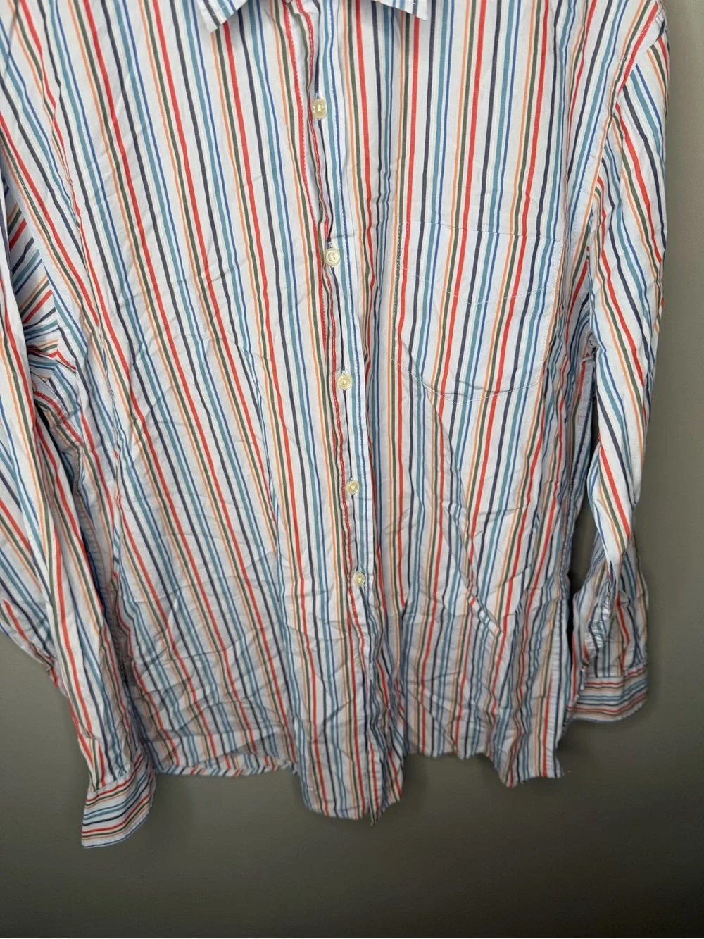 J. Crew Vintage Multicolor Stripe Button Down Shirt Preppy